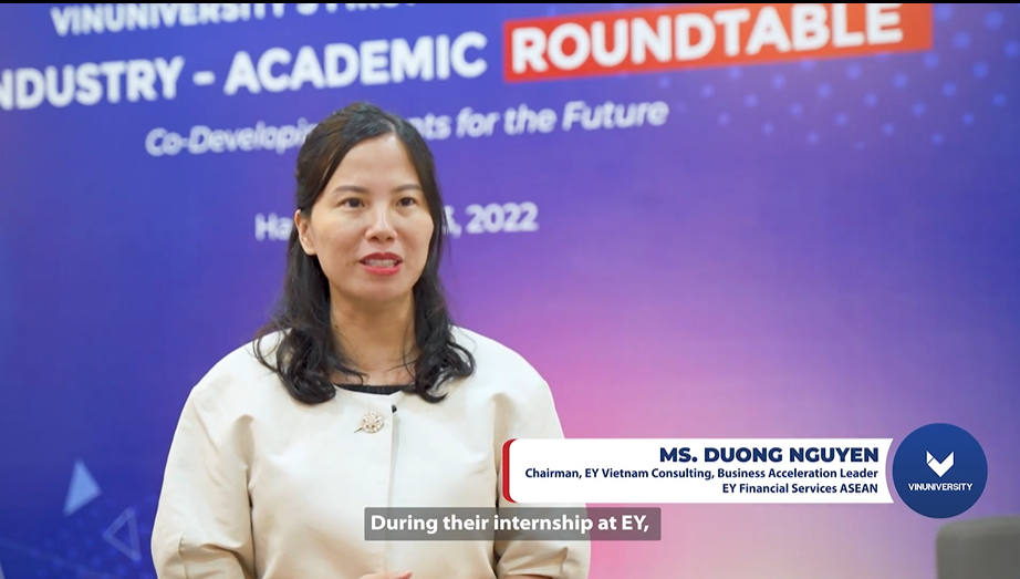 Hear from the Chairwoman of EY Consulting, the Vice President of ACB, and other Business Leaders on VinUniversity Students and the VinUni Career Day